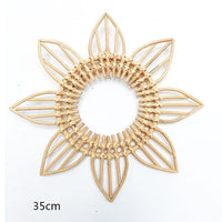 Nordic Straw And Rattan Round Wall Decoration Pendant